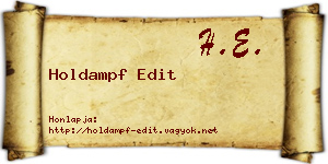 Holdampf Edit névjegykártya